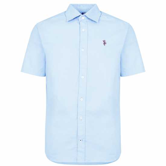 Мъжки ризи Us Polo Assn Мъжка Риза Къс Ръкав Us Polo Oxford Short Sleeve Shirt Mens Синьо Мъгливо Us Polo Assn Мъжка Риза Къс Ръкав Us Polo Oxford Short Sleeve Shirt Mens Синьо Мъгливо Мъжки ризи