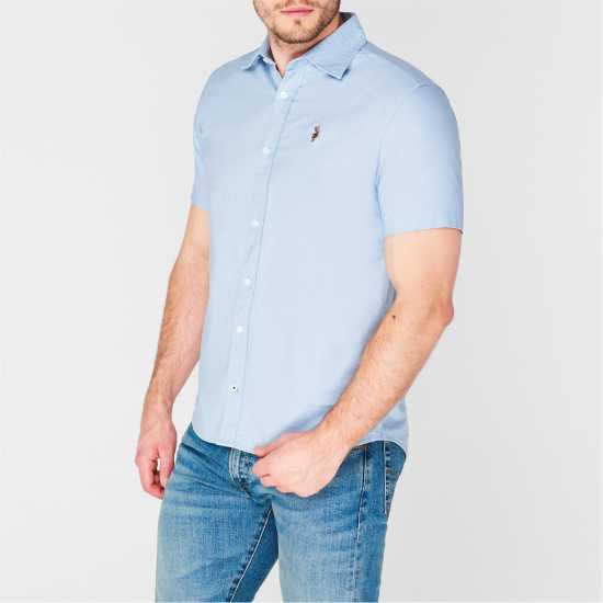 Мъжки ризи Us Polo Assn Мъжка Риза Къс Ръкав Us Polo Oxford Short Sleeve Shirt Mens Синьо Мъгливо Us Polo Assn Мъжка Риза Къс Ръкав Us Polo Oxford Short Sleeve Shirt Mens Синьо Мъгливо Мъжки ризи