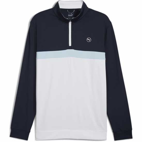 Puma Блуза С Четвърт Цип Pure Colour Block Golf Quarter Zip Mens  Мъжки полар