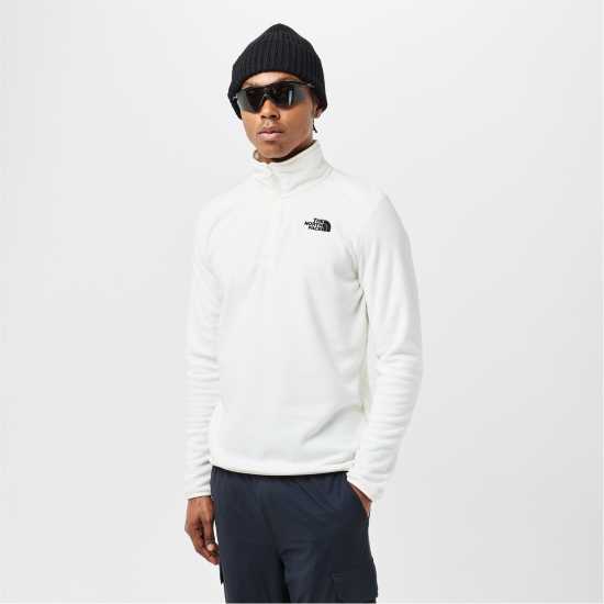 Мъжки полар Мъжки Полар С Цип The North Face 100 Glacier Quarter Zip Fleece Mens White Dune-Npf Мъжки Полар С Цип The North Face 100 Glacier Quarter Zip Fleece Mens White Dune-Npf Мъжки полар