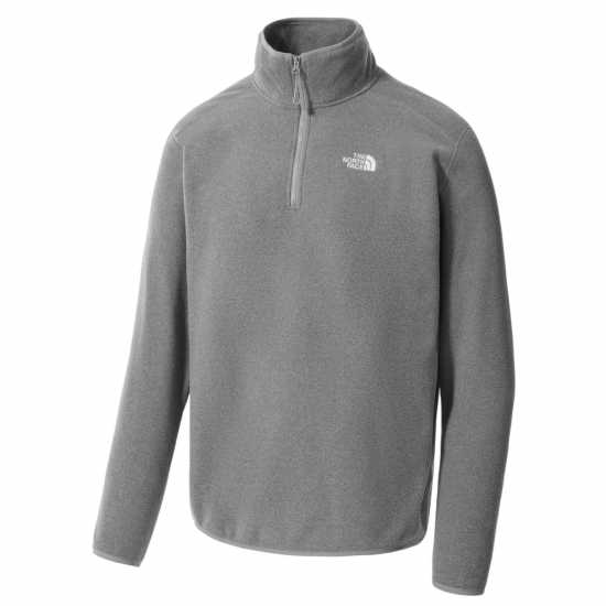 Мъжки Полар С Цип The North Face 100 Glacier Quarter Zip Fleece Mens DYY среден сив Мъжки полар