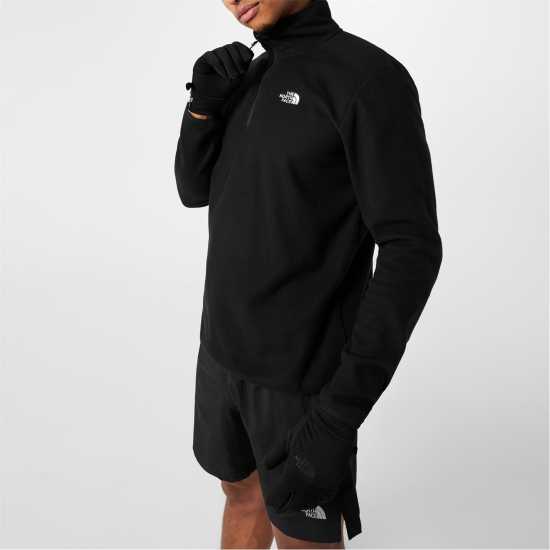 Мъжки полар Мъжки Полар С Цип The North Face 100 Glacier Quarter Zip Fleece Mens JK3 Черен Мъжки Полар С Цип The North Face 100 Glacier Quarter Zip Fleece Mens JK3 Черен Мъжки полар