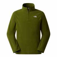 Мъжки Полар С Цип The North Face 100 Glacier Quarter Zip Fleece Mens woodland green Мъжки Полар С Цип The North Face 100 Glacier Quarter Zip Fleece Mens woodland green