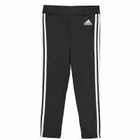Adidas Girls 3 Stripes Leggings Black/White Бебешки дрехи
