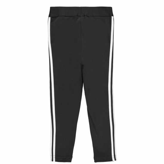 Adidas Girls 3 Stripes Leggings Черно/Бяло Бебешки дрехи