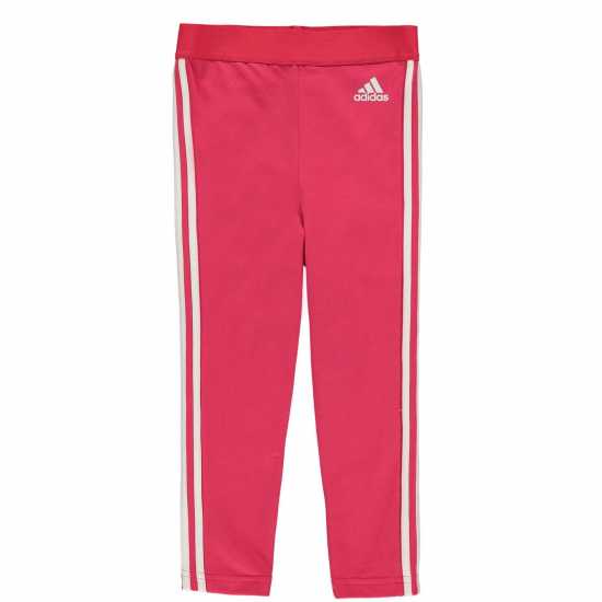 Adidas Girls 3 Stripes Leggings Розово/Бяло Бебешки дрехи