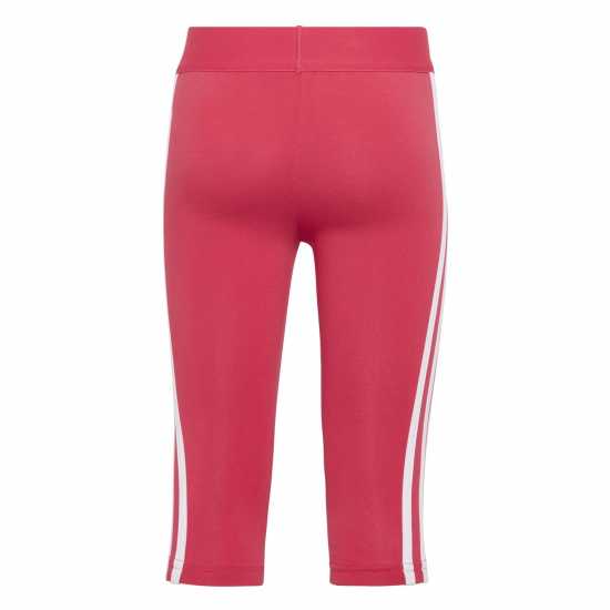 Adidas Girls 3 Stripes Leggings Розово/Бяло 