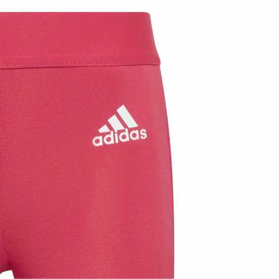 Adidas Girls 3 Stripes Leggings Розово/Бяло 