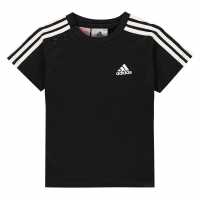 Adidas Тениска Stripe Essential T Shirt Black/White Детски тениски и фланелки