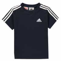 Тениска Adidas Stripe Essential T Shirt Navy/White Детски тениски и фланелки