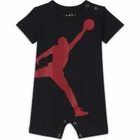 Air Jordan Jordan Short Sleeve Romper Black Бебешки дрехи