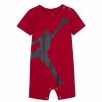Air Jordan Jordan Short Sleeve Romper Gym Red Бебешки дрехи
