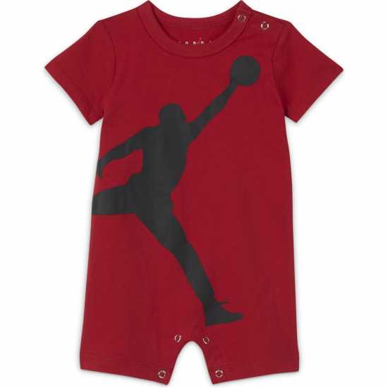 Jordan Short Sleeve Romper Gym Red Бебешки дрехи