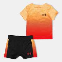 Under Armour Fade Tech T-Shirt And Shorts Set Оранжев шок 