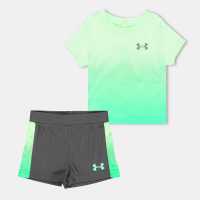 Under Armour Fade Tech T-Shirt And Shorts Set Хипер Зелено 