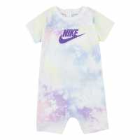 Nike Dye Romper Infant Girls Violet Shock Детски къси панталони