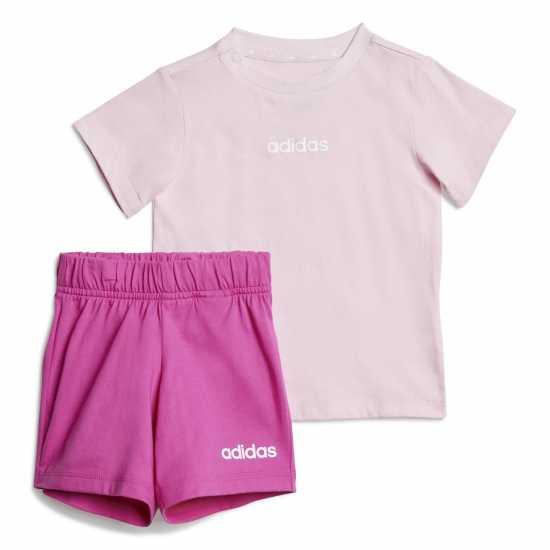 Adidas Essentials Tee-Short Set Baby Розово/Бяло Лин 