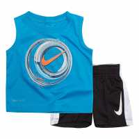 Nike Football Short And Tank Top Set Equator Blue Бебешки дрехи