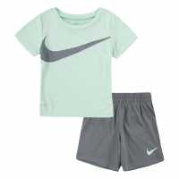 Nike Тениска Dri-Fit T Shirt And Shorts Set Baby Boys Smoke Grey Бебешки дрехи