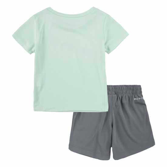Nike Тениска Dri-Fit T Shirt And Shorts Set Baby Boys Smoke Grey Бебешки дрехи