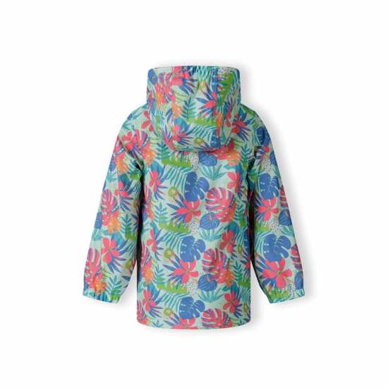 Girls Rain Jacket Printed Mint  