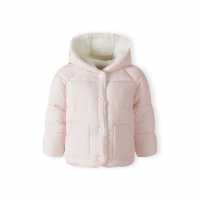 Ватирано Яке Baby Unisex Padded Jacket With Faux Fur Trim Light Pink  
