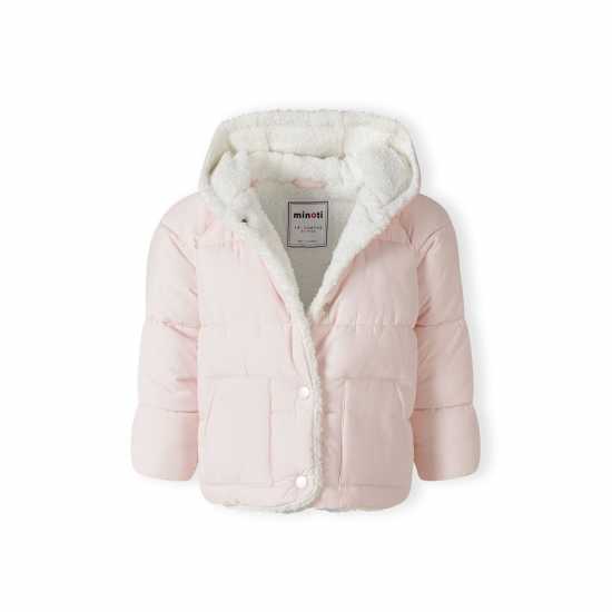 Ватирано Яке Baby Unisex Padded Jacket With Faux Fur Trim Light Pink  