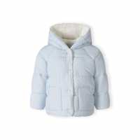 Ватирано Яке Baby Unisex Padded Jacket With Faux Fur Trim Light Blue  
