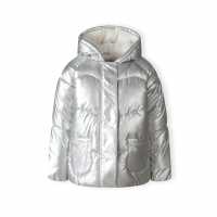 Ватирано Яке Girls Padded Jacket Metallic Silver  