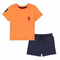Us Polo Assn Тениска T Shirt And Short Set  Бебешки дрехи