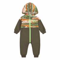 Nike Kids' Snow Day Hooded Onesie Medium Olive 