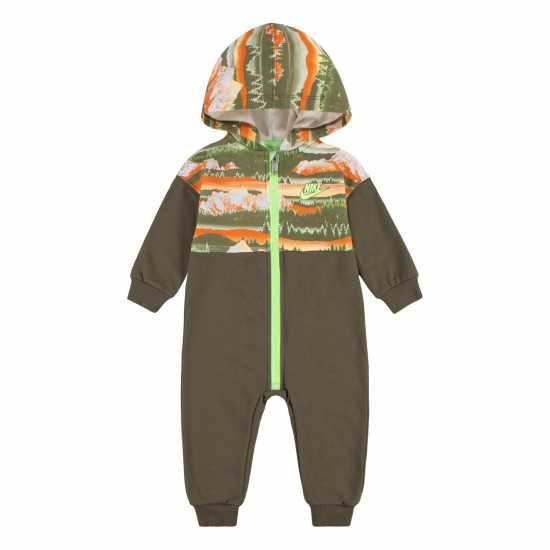 Nike Kids' Snow Day Hooded Onesie Medium Olive 