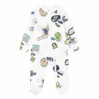 Nike Kids' Aop Footed Coverall Onesie Sail 