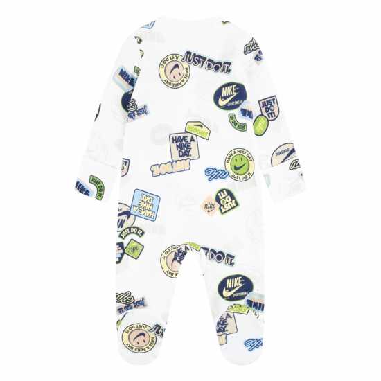 Nike Kids' Aop Footed Coverall Onesie Sail 