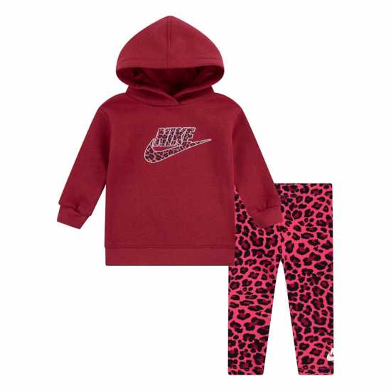 Nike Бебешки Комплект Момичета Fleece Hoodie And Leggings Set Baby Girls  - Бебешки дрехи