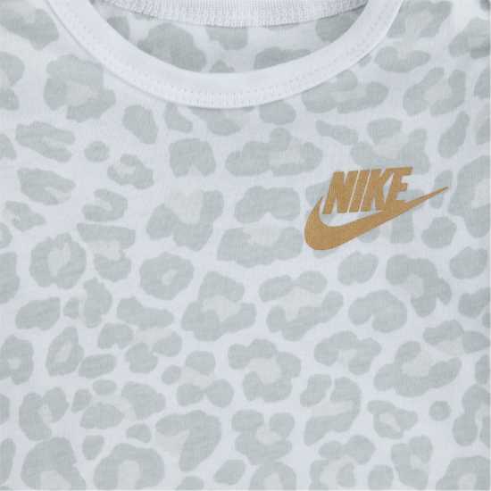 Nike Бебешки Комплект Момичета Leopard Bodysuit Set Baby Girls Pink Foam Бебешки дрехи