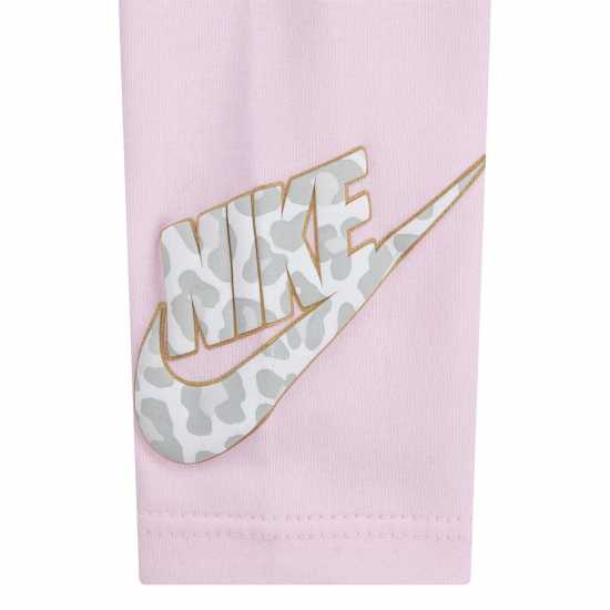 Nike Бебешки Комплект Момичета Leopard Bodysuit Set Baby Girls Pink Foam Бебешки дрехи