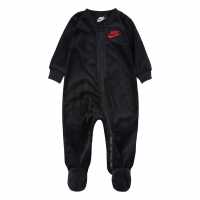 Nike Velour Coverall Baby Boys Black Бебешки дрехи
