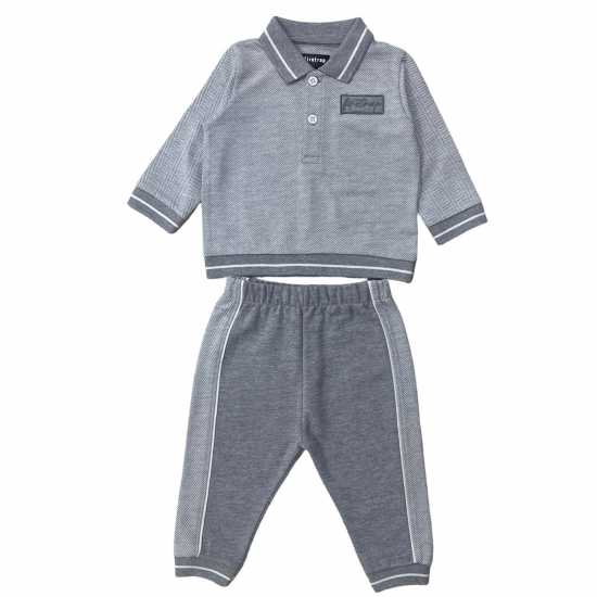Firetrap Boys Herringbone Polo & Jogger Set  
