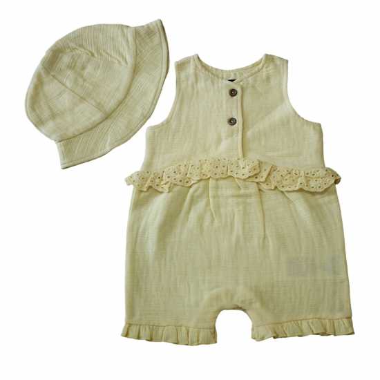 Firetrap Girls Sleeveless Dungarees & Matching Hat  