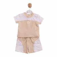 Kids' Top And Short Pyjama Set White/Beige Kids' Top And Short Pyjama Set White/Beige