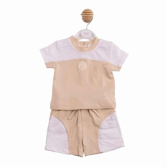 Kids' Top And Short Pyjama Set White/Beige Kids' Top And Short Pyjama Set White/Beige