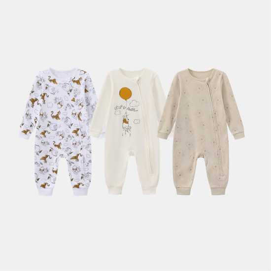 Character 3Pk Sleepsuit Baby Character 3Pk Sleepsuit Baby