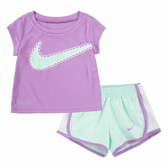 Nike Бебешки Комплект Момичета Ic T Shirt And Shorts Set Baby Girls  Бебешки дрехи