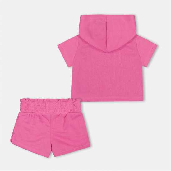 Reebok Kids' Top And Shorts Set Аурора Розово 