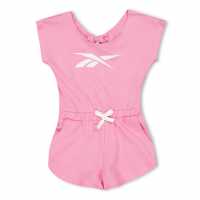 Reebok Kids' Terry Playsuit Aurora Pink 