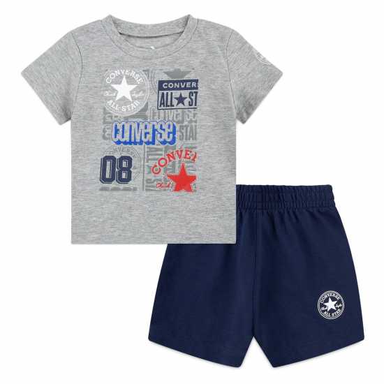 Converse Aop Shirt And Shorts Set Baby Boys  Детски къси панталони