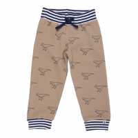 Lilly And Sid Dino Print Closed Hem Fleece Joggers  