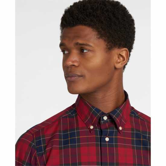 Barbour Тениска Wetheram Tailored Fit Shirt Red RE52 