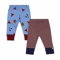 Lilly And Sid & Sid Multicoloured Sid And Stripe Print Leggings - 2 Pack  Бебешки дрехи